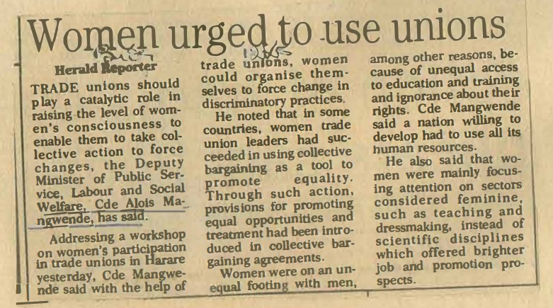 Empowering Women: Mangwende Advocated for Equal Access to Resources, Leadership, and Economic Participation.